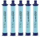 LifeStraw Personal Water Filter for Hiking, Camping, Travel, and Emergency Preparedness, 5 Pack, Blue