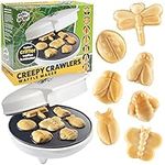 The Original Creepy Crawly Bug Waffle Maker - Make 7 Fun Different Insect Shaped Pancakes Including a Beetle, Lady Bug, Bee & More- Electric Non-stick Waffler, Fun Gift or Breakfast Treat for Kids