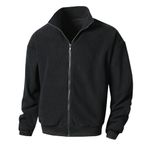 Jackets for Men Lightweight Full Zip Soft Polar Fleece Jackets Long Sleeve Casual Sport Coat Tops with Zipper Pocket