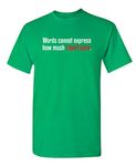 Express How Much Graphic Novelty Sarcastic Funny T Shirt XLT Irish