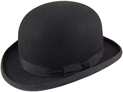 Major Wear Official Men's 100% Premium Wool Bowler Hats in 5 Colours - 4 Sizes (XL - 61cm, Black)