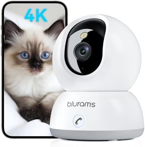 blurams Security Camera 4K, Indoor Pet Camera, Dog Cameras with Phone App for Home, 2-Way Talk, Motion Tracking, Color/IR Night Vision, Cloud&SD, 2.4GHz & 5GHz Wi-Fi