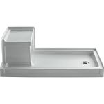 Kohler K-1976-95 Tresham 60-Inch By 32-Inch Shower Receptor With Integral Seat And Right-Hand Drain, Ice Grey