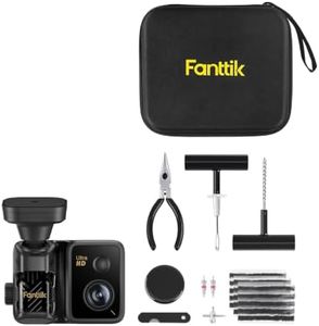 Fanttik Luma K10 Apex Dash Cam And Tire Repair Kit | Fanttik Luma K10 Apex 4K Dashcam Front Rear, STARVIS 2 Sensor, AI Algorithm AI Color and Night Vision Enhancement, Touch Scre