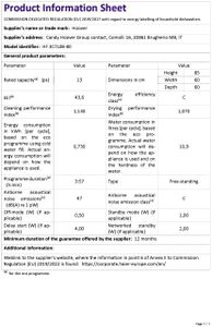 Hoover H-DISH 300 Dishwasher – Black Freestanding