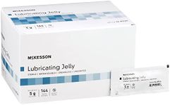 McKesson Lubricating Jelly - Water Based Non-Sticky, Non-Greasy Lubricant Gel - Sterile, Water Soluble, Medical Grade - Individual Packets, 5 g, 144 Count, 1 Pack