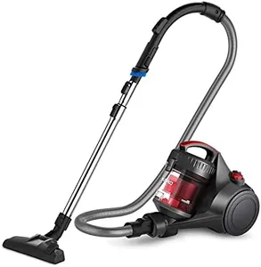 Eureka Bagless Canister Vacuum Cleaner, Lightweight Vac for Carpets and Hard Floors, Red, Whirlwind NEN110D