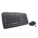 Logitech MK320 Wireless Desktop Keyboard and Mouse Combo — Entertainment Keyboard and Mouse, 2.4GHz Encrypted Wireless Connection, Long Battery Life, French Canadian Layout