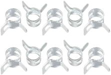 uxcell 10pcs 4mm Spring Band Type Action Fuel/Silicone Vacuum Hose Pipe Clamp Low Pressure Air Clip Clamp, Zinc Plated