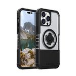 Rokform - iPhone 14 Pro Max Case, Crystal Series, Dual Magnet + MagSafe Compatible, Clear Apple Case, iPhone Cover with RokLock Twist Lock, Slim Magnetic Drop Tested Armor (Clear)