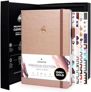 Clever Fox Planner Premium Edition – Undated Luxurious Weekly & Monthly Planner to Increase Productivity and Hit Your Goals – Organizer – Start Anytime, A5, Lasts 1 Year, Rose Gold (Weekly)