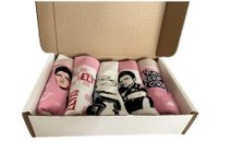 FIVE Pairs of Elvis Socks in a Box UK Adult SZ 4-8 / Gift for Wife/Mum/Girlfriend/Gift For an Elvis Fan/Elvis Gift/Elvis Socks