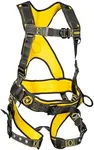 Guardian 21030 Cyclone Construction Harness with Waist Pad | Side D-Rings|OSHA & ANSI Compliant | Black/Yellow | M-L