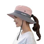 NPQQUAN Ponytail Sun Hat for Women 