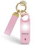 Geevon Rechargeable Personal Safety Alarm for Women, 135DB Loud Safe Sound Alarm Self Defense Siren with LED Strobe Light, Emergency Personal Alarm for Women, Men, Children, Elderly (Pink)