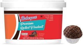 Bakerpan Premium Rolled Brown Fondant for Cake Decorating - 1 Pound, Chocolate Flavor (Made in USA)