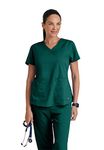 Barco Grey's Anatomy 71166 Women's V-Neck Scrub Top Hunter Green S