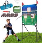 GOODLYSPORTS Football Game-Football Toss Game with 4 Footballs+Football Throwing Target with Huge 66" Football Target-Football Toss-Football Target Practice for Kids+Football Gifts for Boys 8-12