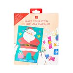 Talking Tables Christmas Card Making Craft Kit for Kids-Pack of 12 | includes Envelopes, Stickers & Decorations, Children Art Supplies, Fun Activities, Creative Xmas Gift, Red, One Size