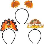 3pcs Thanksgiving Turkey Headbands 