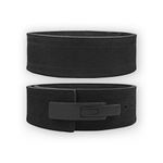 Lever Belt Black Genuine Leather Powerlifting Men & Women Power Lifting 10mm Weightlifting Belt (Black, Medium)