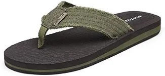 NORTIV 8 Men's Flip Flops Sandals Comfortable Light Weight Beach Thong Sandal Olive Green 181111M Size 15 M US