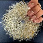 30 Sheets Gold Nail Art Stickers 3D