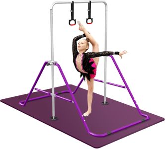 FBSPORT Kids Gymnastics Bar – Adjustable Training Bar, Purple
