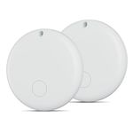 PEATOP Air Tag 2 Pack, Bluetooth Luggage Tracker. Works with Apple Find My (iOS Only), Item Locator for Key, Luggage, Backpack, Wallet, IP67 Waterproof, White