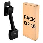 Plantex Gate Stopper for Door/5 Inch Long Door Stopper for Wooden Door/Door Stopper for Home - (Pack of 10,Black)