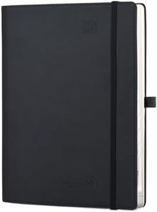 POPRUN Lehrerkalender 2026 2027 A4 auf Deutsch - Lehrerplaner 26/27 für die Vorbereitung mit Monatliches Register. Schulplaner mit PU-Leder Softcover für Lehrerinnen und Lehrer (Schwarz)