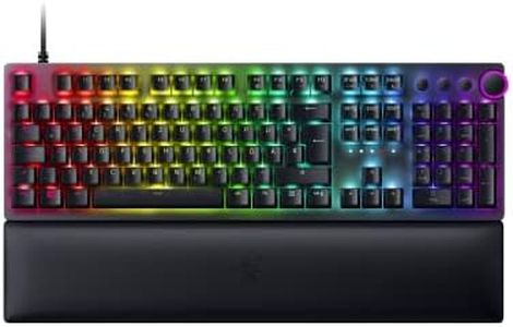 Razer Huntsman V2 (Red Switch) - Practical Latency-Free Optical Gaming Keyboard (Linear Optical Switches, Doubleshot PBT Keycaps, Wrist Rest) QWERTZ DE Layout | Black