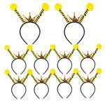 JMOCD 10PCS Crown Bee Headband Tentacle Headbands Bee Antenna Hair Bands Hair Hoop for Bee Day Fancy Dress Party Halloween