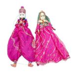 HeeMo Wood Folk Puppets, Standard, Pink, 1 Male and 1 Female Puppet