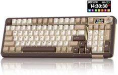 SOLAKAKA A99 Pro Mechanical Keyboard with LCD Screen & Metal Knob, Wireless Gaming Keyboard with BT5.0/2.4GHz/USB-C, Hot Swappable Creamy Keyboard, Gasket Structure, RGB Backlit, for Win/Mac