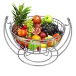 EMNDR Fruit Basket Fruit Drain Basket Home Iron Fruit Bowl Storage Holder Storage Basket Steel Bowl Kitchen Storage Container