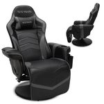 RESPAWN-900 Racing Style Gaming Recliner, Reclining Gaming Chair, in Gray (RSP-900-GRY)