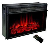 RVA Decorative Electric Fireplace with Remote (28 INCHES, BLACK MATT)