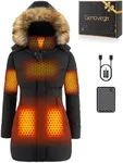 Women Long Heated Jacket Battery Pa