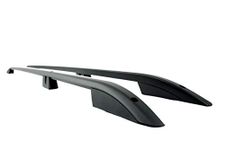 TVA Styling Transporter T5 & T6 Black Aluminium Roof Rails SWB, Easy Fit, Non Drill, Anodised OEM Finish