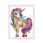 Cross Stitch Embroidery Kits for Adults Kids, WOWDECOR Animals Magic Unicorn 11CT Stamped DIY DMC Needlework Easy Beginners (Unicorn)