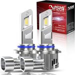 OUSHI HB4 LED Headlight Bulbs, Upgraded 600% 6500K Xenon White 1:1 Mini Size HB4 LED Bulbs, 100W 30000LM Plug and Play 9006 Bulb, Pack of 2
