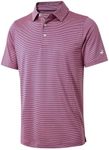 Boys Golf Polo Shirts Short Sleeve Dry Fit Moisture Wicking Casual Sport Striped Golf Shirts for Boys Kids Youth