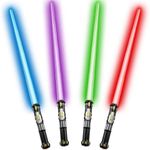 Cawiew 4 Pack Light up Sword Saber 
