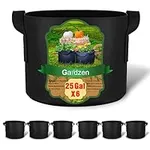 Gardzen 6-Pack 25 Gallon Grow Bags,