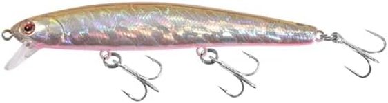 LITTMA-California Surf Fishing, Surf Minnow 110, LITTMA Saltwater Jerkbait Crankbait Surf Flash Fishing Salt Pro Lure Minnow 110, Metallic Sardine Super Glow, Halibut Striper Fishing Lures