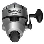 Zebco 888 Spincast Fishing Reel,3 Bearings (2+Clutch), Instant Anti-Reverse, Smooth Dial-Adjustable Drag, Stainless Steel Cover, Powerful All-Metal Gears, Pre-Spooled with Zebco Line,Silver,80 cm