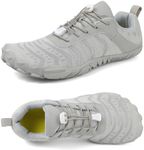 Barefoot Shoes Men Women Minimalist Shoes Zero Drop Workout Cross-Trainer Hiking Water Wide Toe Box Grounded Footwear Weightlifting Walking Grey