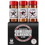 THE TAILGATE FOODIE Rare Pitmaster Gourmet Seasonings | 4 pc Grill Essentials Gift Set | 3 Secret Competition BBQ Spice Blends Great for Ribs, Pork, Brisket, Chicken, Steak **Great Christmas Gift**