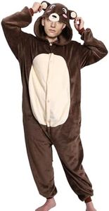 PARTTELY Adult Unisex Onesie Pajamas Halloween Costume -Halloween Cosplay Suit Animal One Piece Sleepwear Homewear
